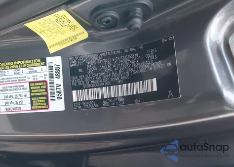 2012 Toyota Sienna Xle 7 Passenger from USA, damaged, VIN 5TDDK3DC6CS042806